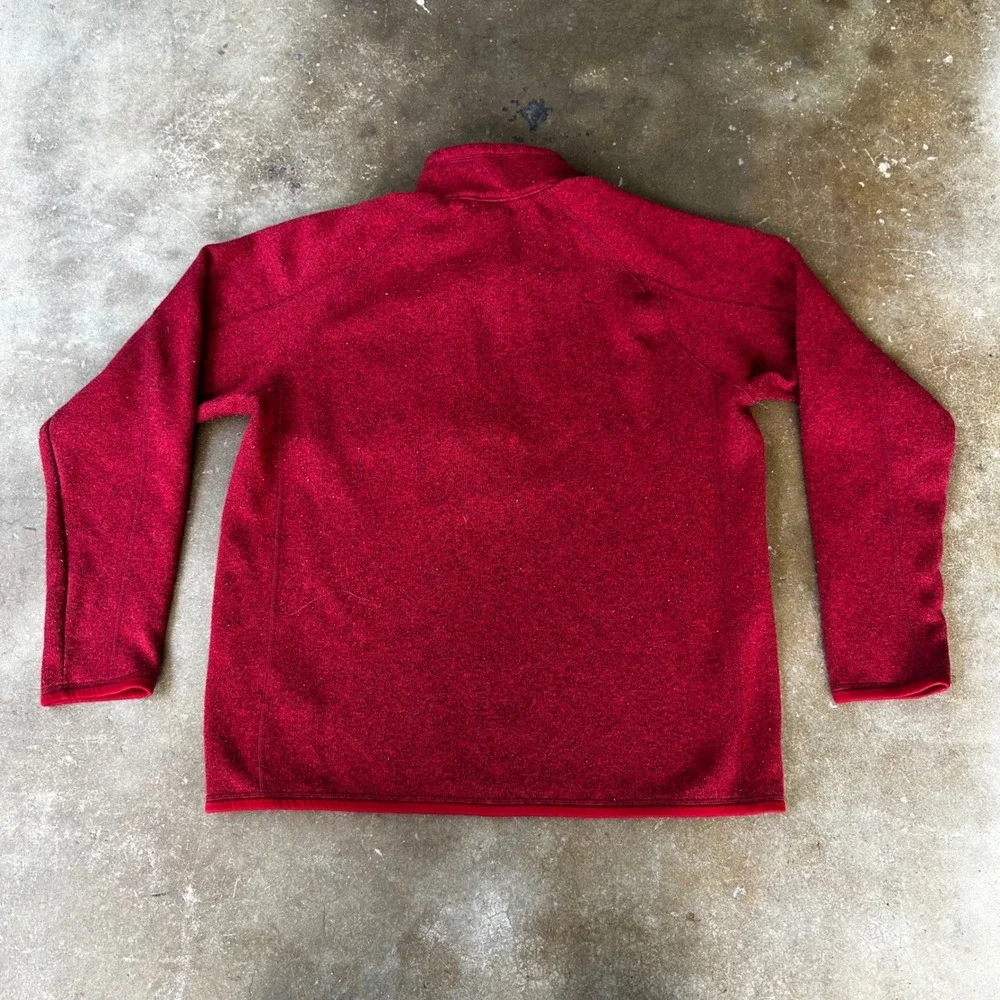 Patagonia Better Sweater Pullover Mens L Red Excellent 1/4 Zip Fleece 25523